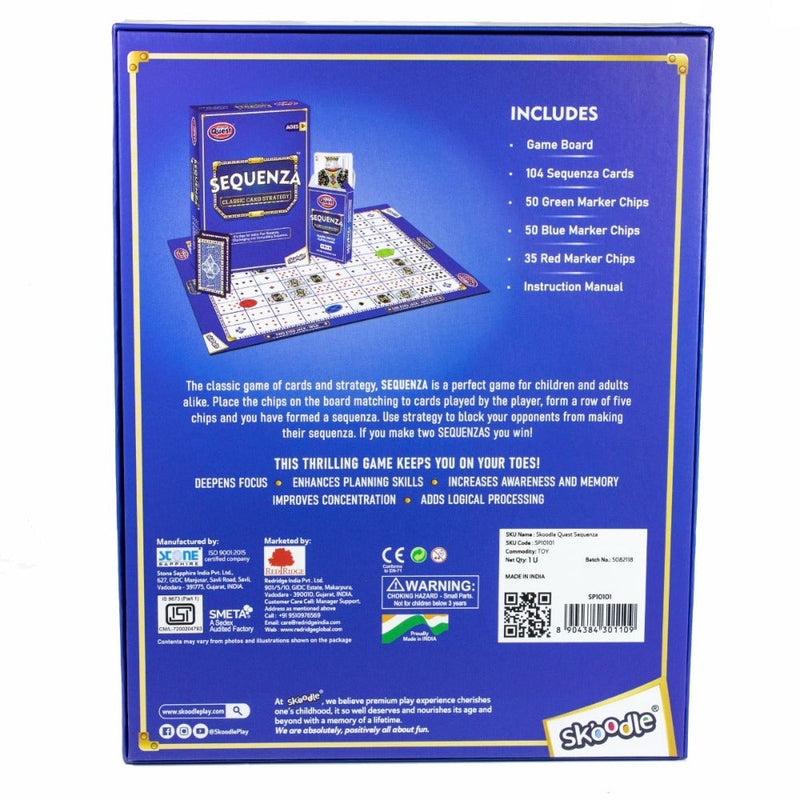 Skoodle Quest Sequenza Classic Card Game