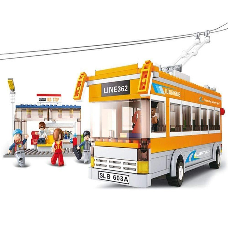 Sluban M38-B0332 Trolley Bus Building Block Set - 465 Pieces