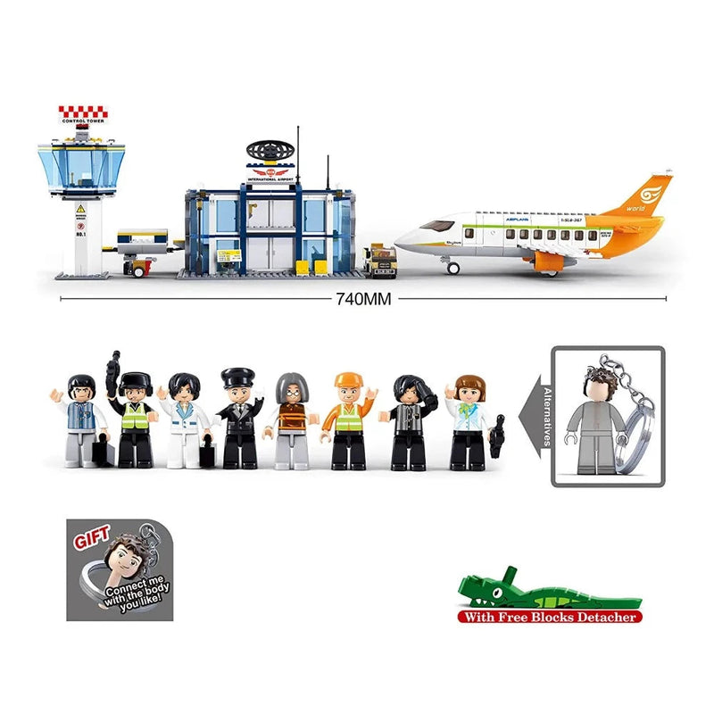 Sluban ‎M38-B0367 Aviation-International Airport Building Blocks