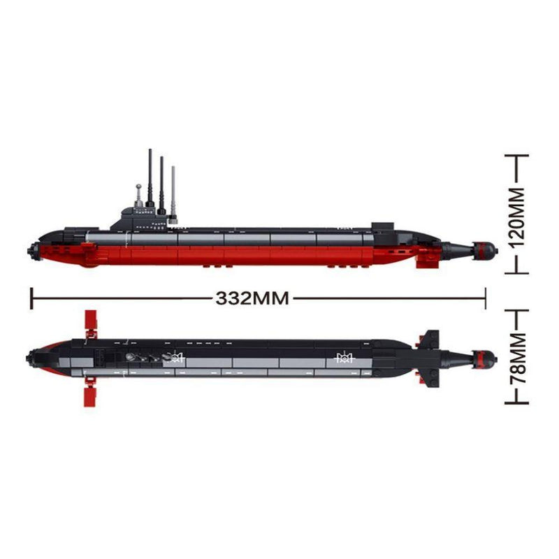 Sluban M38-B0391 Nuclear Submarine Construction Set - 193 Pieces