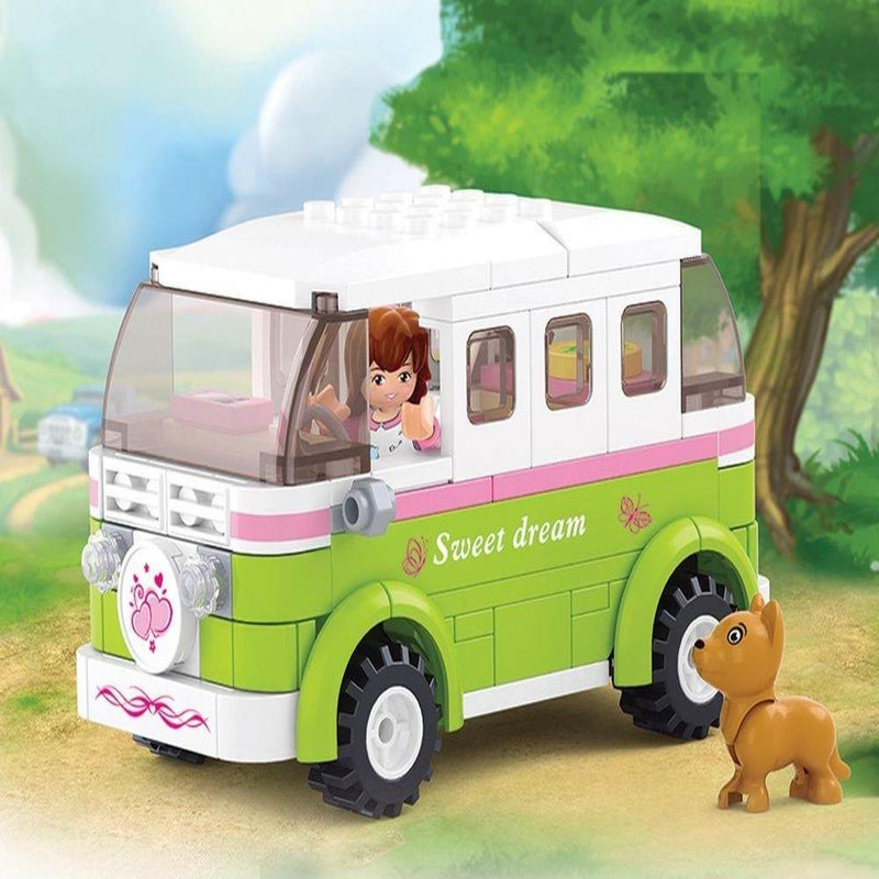 Sluban M38-B0523 Touring Wagon Building Block Set - 158 Pieces