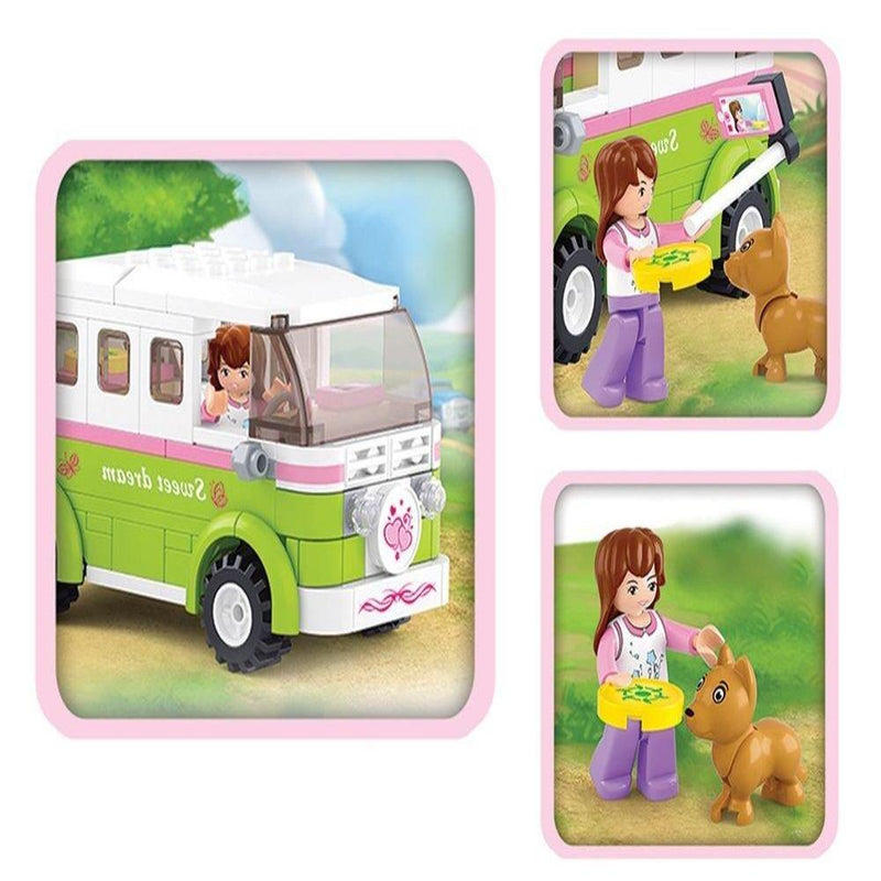 Sluban M38-B0523 Touring Wagon Building Block Set - 158 Pieces
