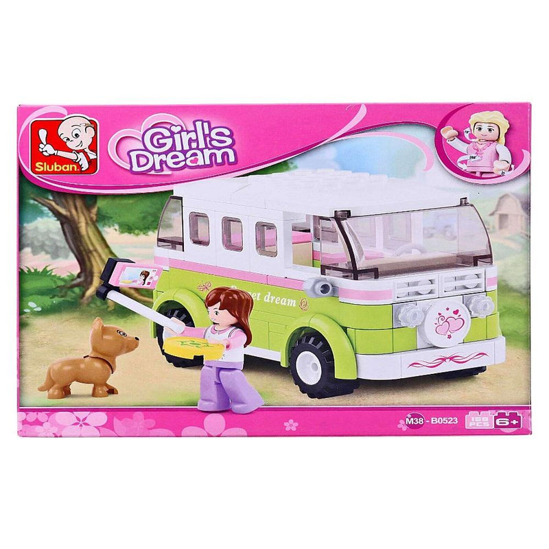 Sluban M38-B0523 Touring Wagon Building Block Set - 158 Pieces