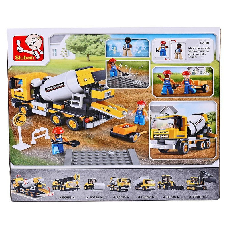 Sluban M38-B0550 Cement Mixer Truck Building Block Set - 296 Pieces