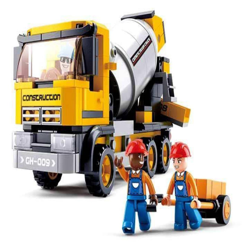 Sluban M38-B0550 Cement Mixer Truck Building Block Set - 296 Pieces
