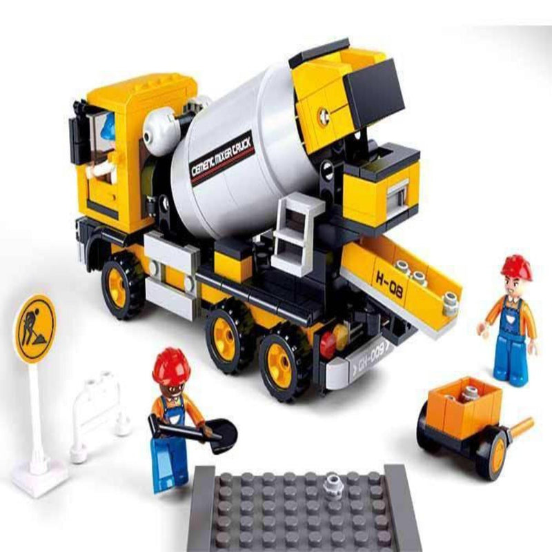 Sluban M38-B0550 Cement Mixer Truck Building Block Set - 296 Pieces