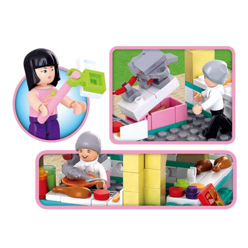 Sluban M38-B0605 Beach Restaurant Building Block Set - 225 Pieces