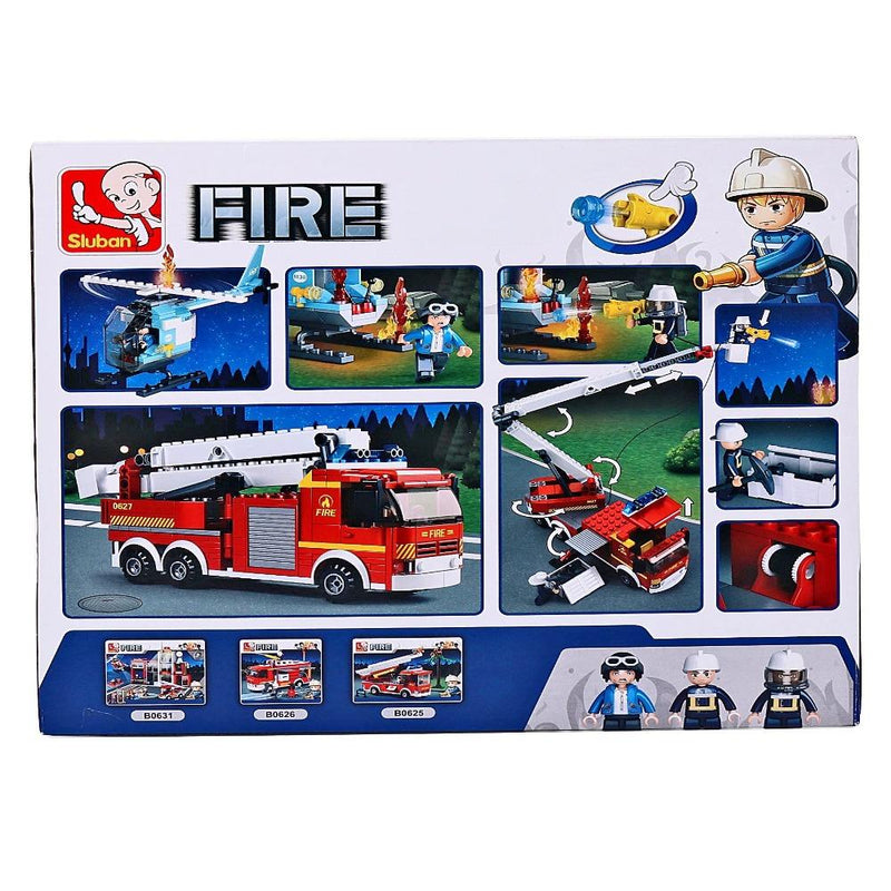 Sluban M38-B0627 Tower Ladder Fire Truck Building Block Set - 394 Pieces