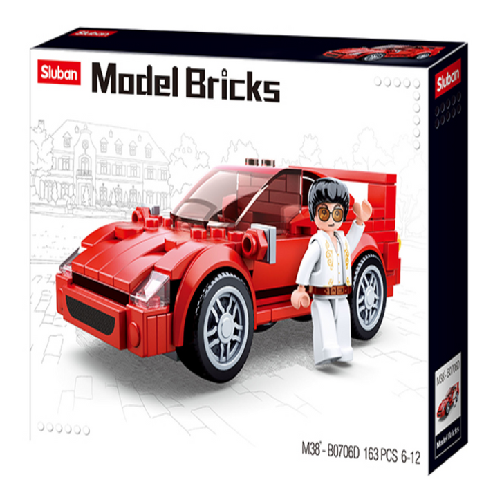 Sluban M38-B0706D Model Bricks F40 Racing Car -163 Piece-Construction-Sluban-Toycra