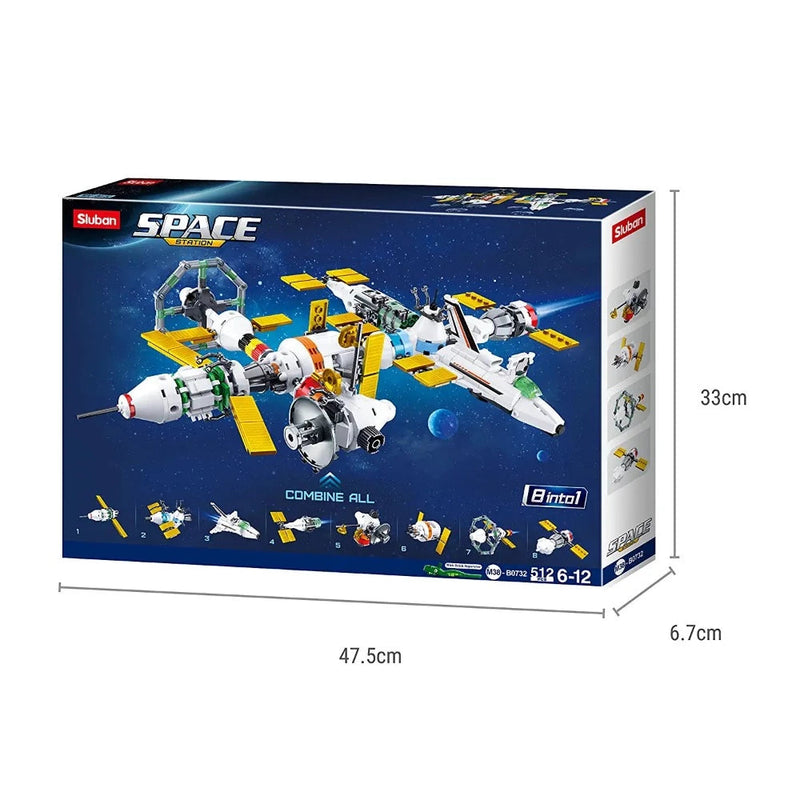 Sluban ‎M38-B0732 International Space Station 8 in 1 Building Blocks