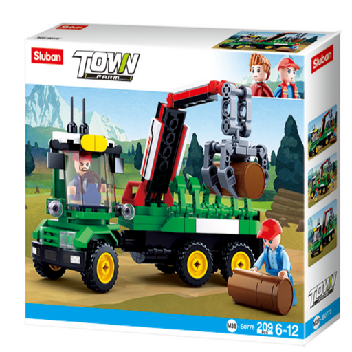 Sluban M38-B0778 Town Log Trailer-Construction-Sluban-Toycra