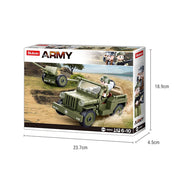 Sluban M38-B0853 WWII Willys Jeep Building Blocks