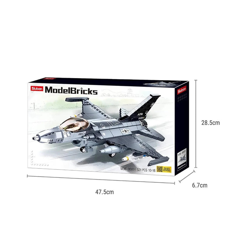 Sluban ‎M38-B0891 F-16C Falcon Fighter Building Blocks
