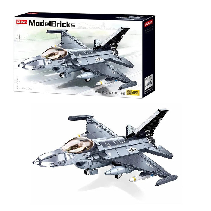 Airplane Mega Bloks Fighter Jet Sluban M38-B0891 F-16C Falcon