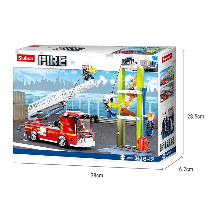 Sluban ‎M38-B0966 Fire Engine Building Blocks - 343 Pieces — Toycra