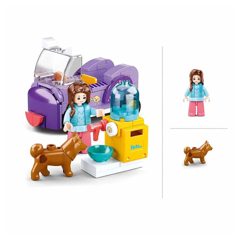 Sluban ‎M38-B0970F Dog Feeding Area Building Blocks