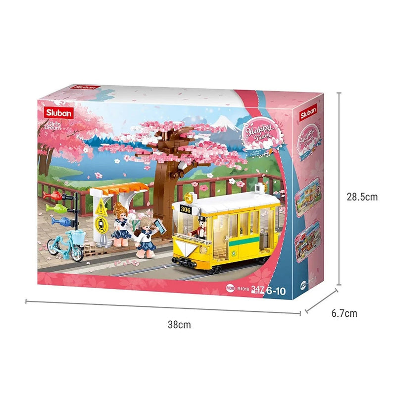 Sluban ‎M38-B1018 Happy Diary-Downtown Tram Building Blocks
