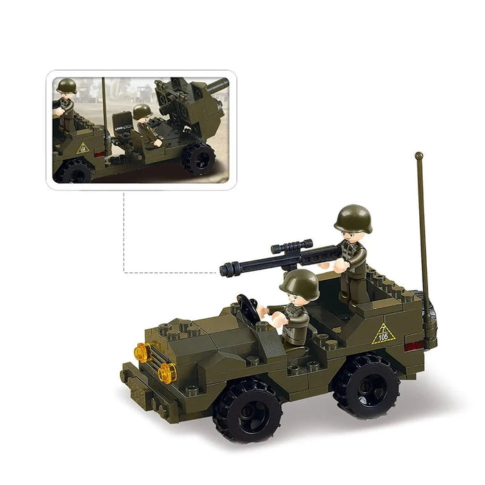 Sluban Builder King Of Land Force 6 In 1 - M38 B0636, Set Di Costruzioni Militari 6 Modelli In 1, 3+ Anni