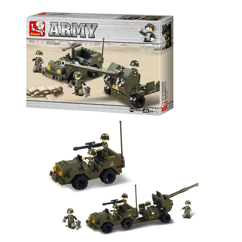 Sluban ‎M38-B5900 Land Forces-Antiaircraft Flak Building Blocks