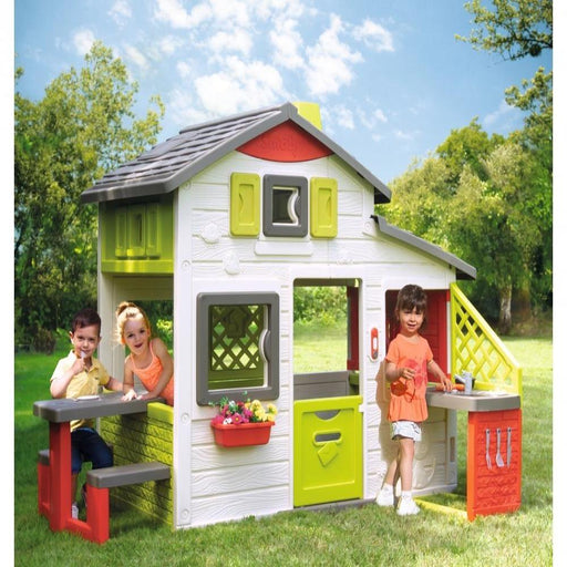 Smoby Neo Friends House Playhouse + Kitchen-Outdoor Toys-Smoby-Toycra