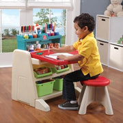 Step2 Flip and Doodle Easel Desk with Stool