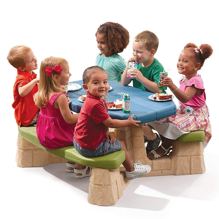 Step2 Naturally Playful Picnic Table With Umbrella-Outdoor Toys-Step2-Toycra
