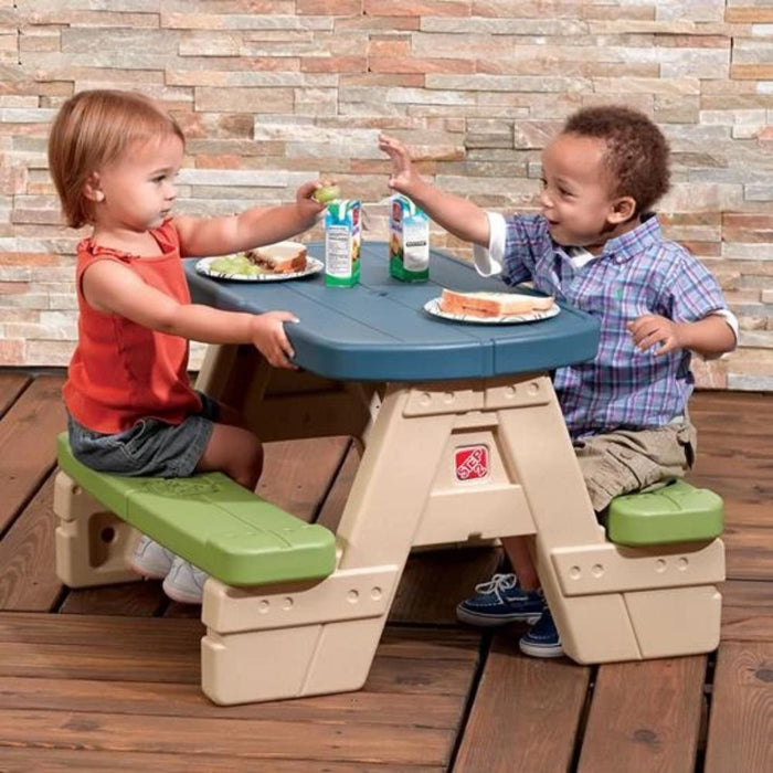 Step2 Sit & Play Picnic Table With Umbrella-Outdoor Toys-Step2-Toycra