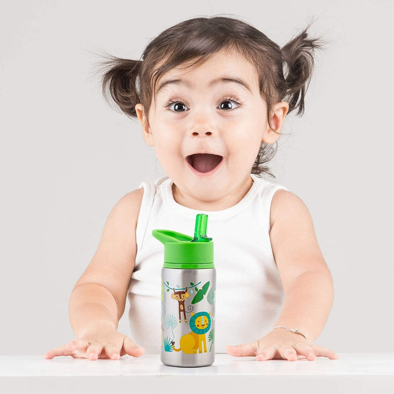 Stephen Joseph Zoo Stainless steel Water Bottles, 18 Ounce
