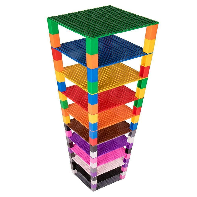 Strictly Briks Brik Tower - 6" x 6" 12 Pack - 12 Rainbow Colors