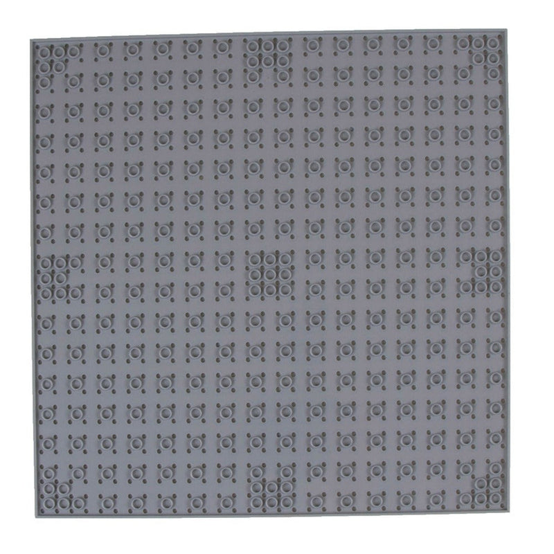 Strictly Briks Classic Stackable 4 Pieces 10" x 10" Building Brick Base Plates (Grey)