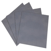 Strictly Briks Classic Stackable 4 Pieces 10" x 10" Building Brick Base Plates (Grey)