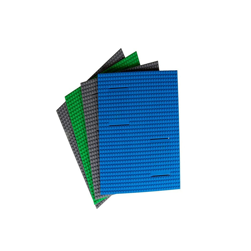 Strictly Briks Classic Trap and Gap 10" x 10" Blue, Green, Grey Baseplate