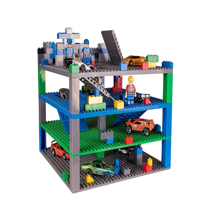 Strictly Briks Classic Trap and Gap 10" x 10" Blue, Green, Grey Baseplate-Construction-Strictly Briks-Toycra