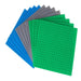 Strictly Briks Stackable Baseplates - 6" x 6" - 12 Pack - Blue, Gray, Green-Construction-Strictly Briks-Toycra