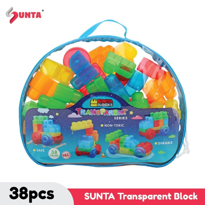 Sunta blocks (transparent) - 38pcs-Construction-Sunta-Toycra