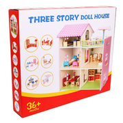 Three Story Wooden Dollhouse
