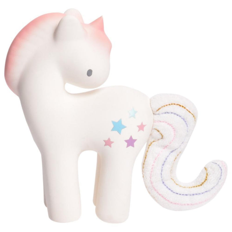 Tikiri Toys Natural Rubber Baby Rattle with Crinkle Tail