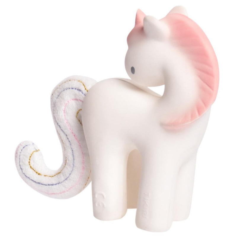 Tikiri Toys Natural Rubber Baby Rattle with Crinkle Tail