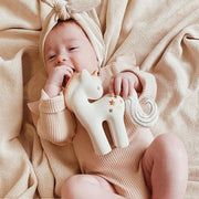 Tikiri Toys Natural Rubber Baby Rattle with Crinkle Tail