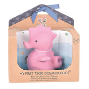 Tikiri Toys Natural Rubber Baby Teether Rattle & Bath Toy- Ocean Buddies Collection
