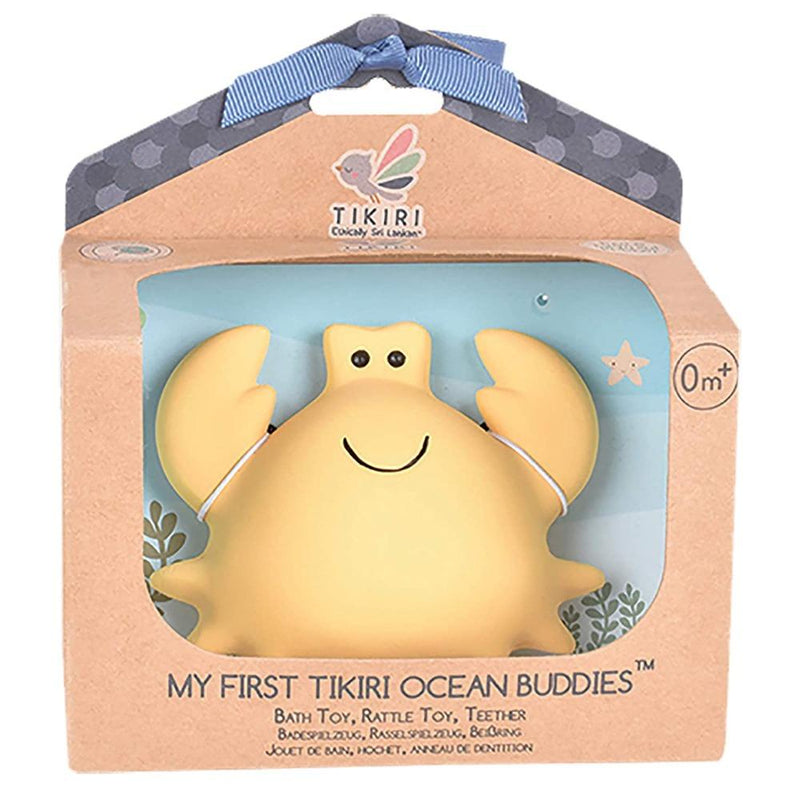 Tikiri Toys Natural Rubber Baby Teether Rattle & Bath Toy- Ocean Buddies Collection