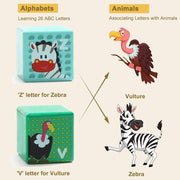 Top Bright Animal Squeeze And Wooden Blocks