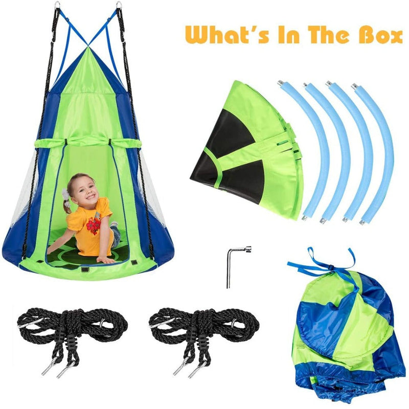 Toy Park 2 in 1 Kids Detachable Canopy Nest Swing