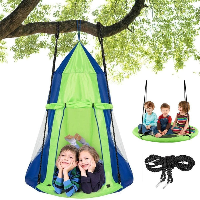 Toy Park 2 in 1 Kids Detachable Canopy Nest Swing
