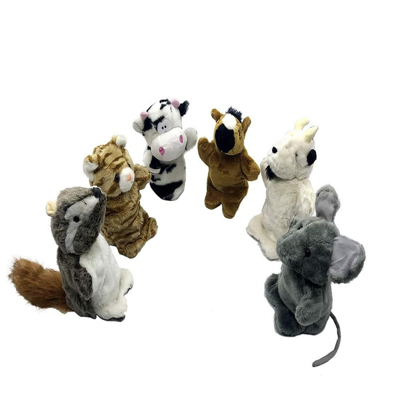 Toy Park Hand Puppets Domestic Animals Set of 6