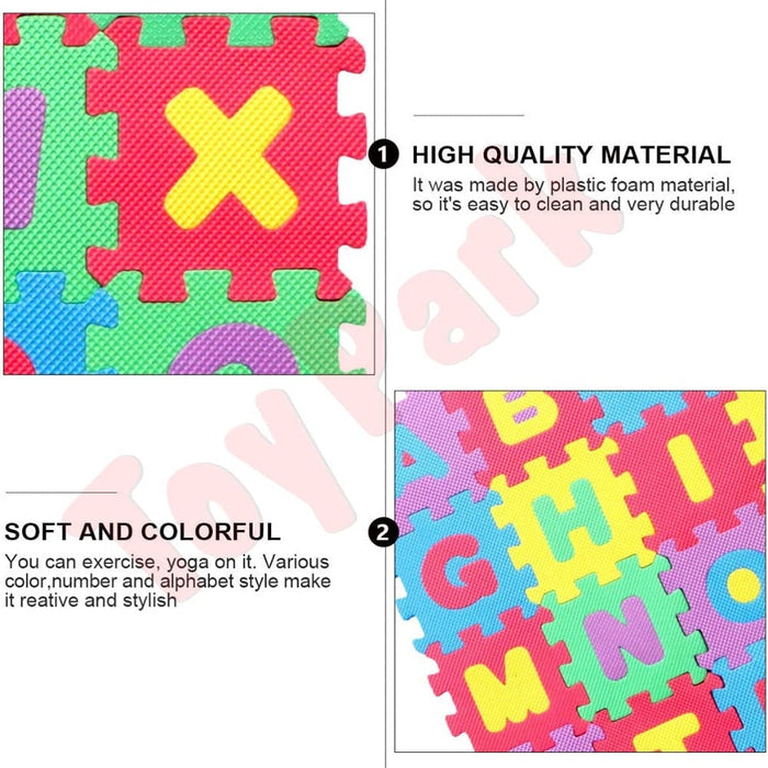 Toy Park Kids Alphanumeric Eva Mat Floor Puzzle - 36 Pieces-Mats, Gym & Activity-Toy Park-Toycra
