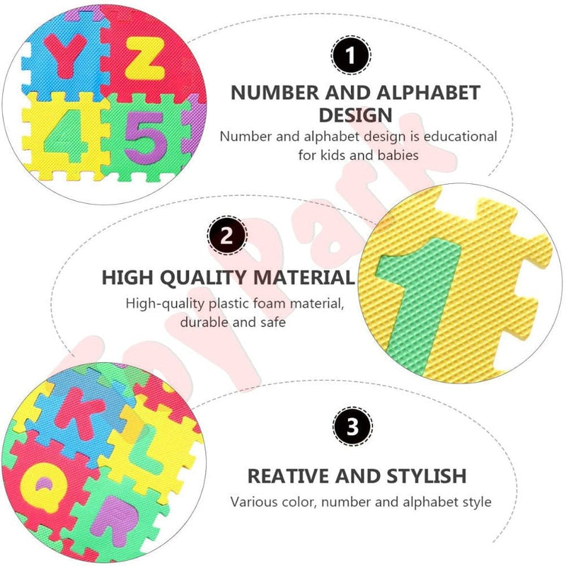 Toy Park Kids Alphanumeric Eva Mat Floor Puzzle - 36 Pieces