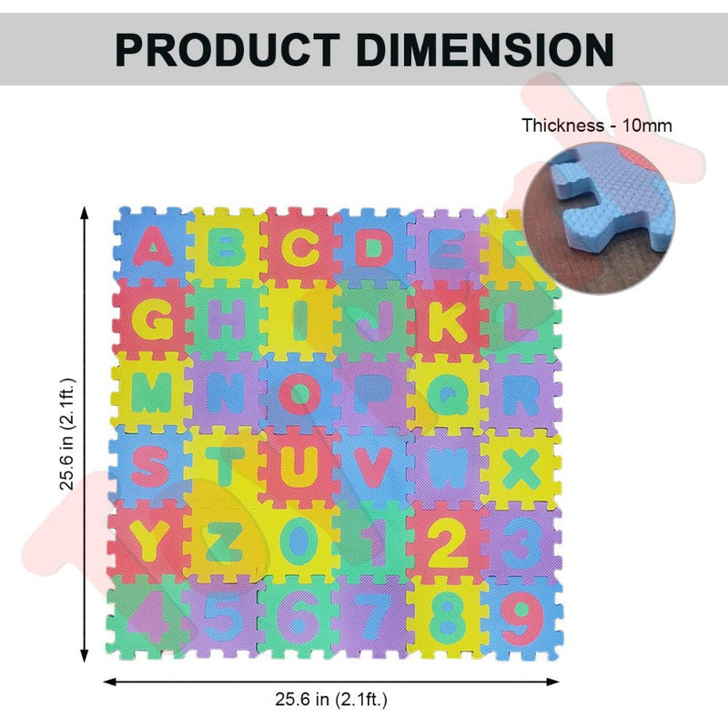 Toy Park Kids Alphanumeric Eva Mat Floor Puzzle - 36 Pieces