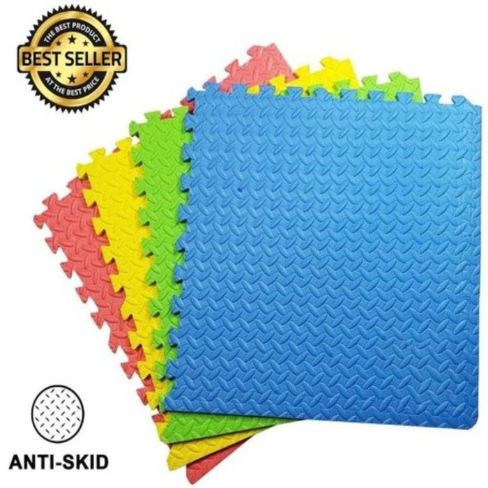 Toy Park Kids Eva Anti Skid Interlocking Floor Mat Set)