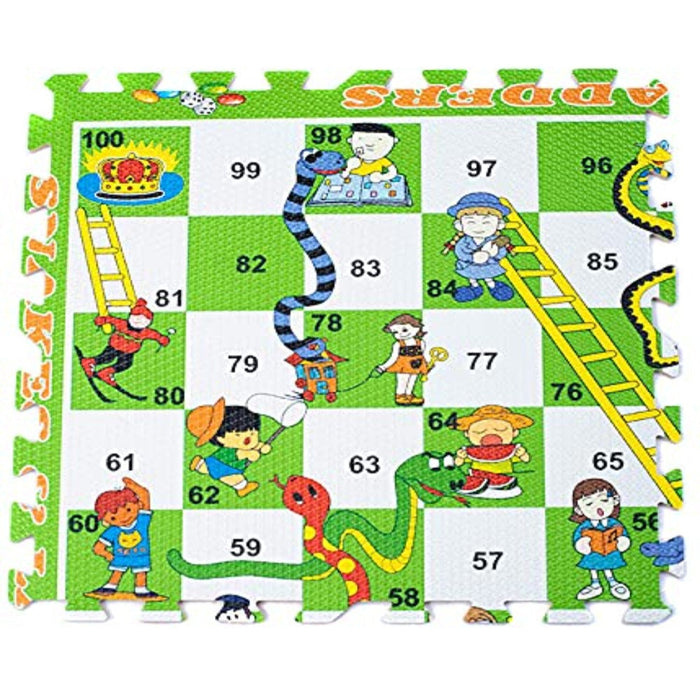 Toy Park Kids Snake & Ladder (1-100) Play Foam Mat - 4 Pcs-Mats, Gym & Activity-Toy Park-Toycra